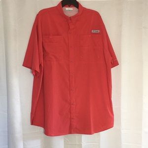 Columbia PFG size XLTall. Salmon colored, vented